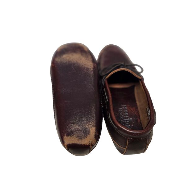 MINNETONKA  Driving Loafers Slip On Casual Size 10 Brown Leather - Picture 2 of 6